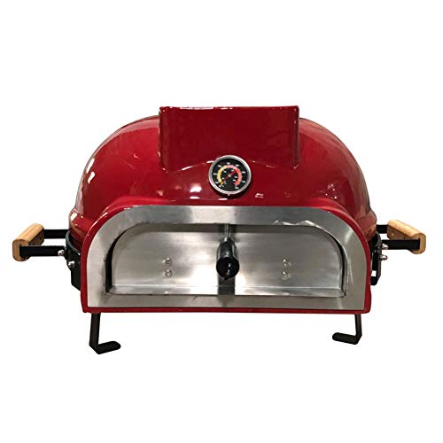 21 Zoll Draussen Pizzaofen Keramik Holzkohle BBQ Grill Holzverbrennung Herd Pizza Hersteller Camping Kocher zum Picknick, Terrasse, Hinterhof &
