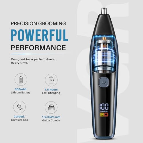 Image of VGR VL-366 Limited Edition 3-in-1 Grooming Kit for Men & Salon with 90 min Long Runtime | Powerful 600mAh Lithium Battery | All-in-One Trimmer kit for Face, Nose, Ear, and Body Grooming (Blue)