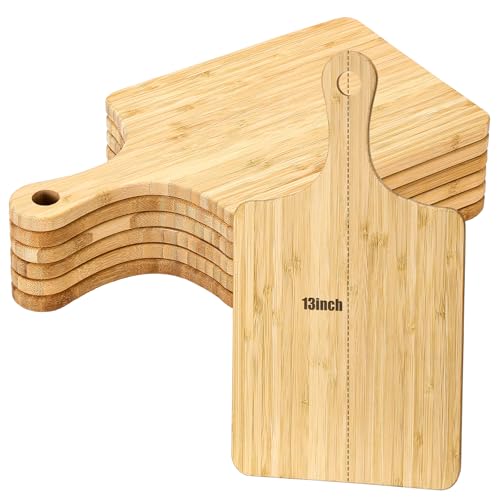 Lounsweer 6 Pcs Thicken Cutting Board Bulk Wood Board for Chopping Serving Charcuterie Material for Laser Engraving Mother' Day Wedding Housewarming Gift