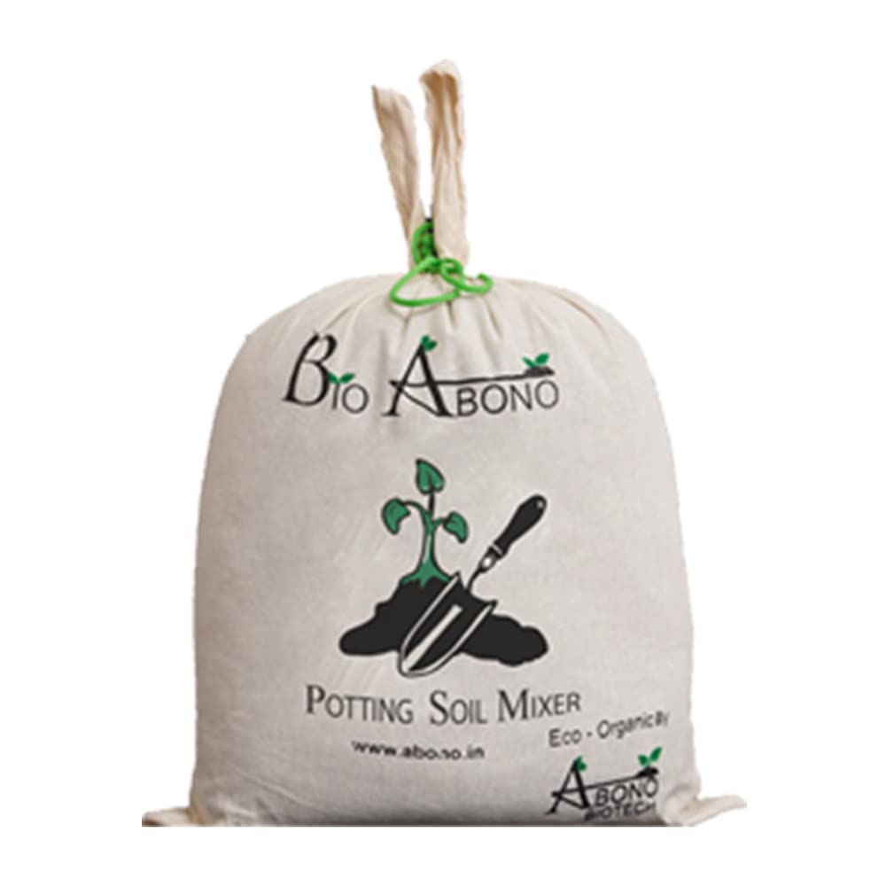 Abono Enriched Organic Potting Soil 3 KG Fertilizer with Micronutrients - Ideal Potting Soil Mix for All Plants - Eco-Friendly, Packed in Reusable Cotton Bag (B09BNMZ5GB) Amazon Price History, Amazon Price Tracker