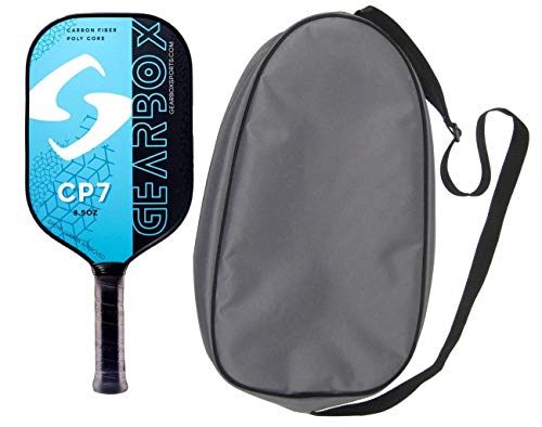 Just Tennis 2 Paddle Pickleball Bag with Gearbox CP7 Paddle (8.5 OZ Blue)