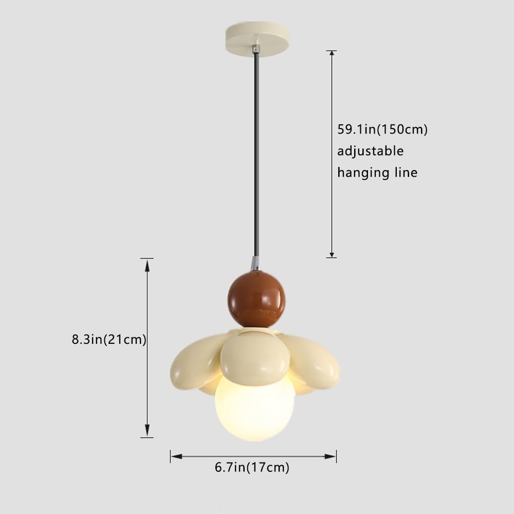 Lampa sufitowa LED, żyrandol kuchenny w stylu vintage, wisząca lampa kwiatowa, nowoczesna lampa wisząca ze szkła mlecznego do sypialni dziewcząt, pokoju dziecięcego, wyspy kuchenne