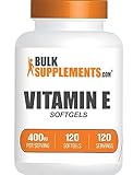 BULKSUPPLEMENTS.COM Vitamin E 400 IU Softgels - Vitamin E Supplements, Vitamin E Capsules - Antioxidant Support, Vitamin E Softgels - Gluten Free, 1 Softgel per Serving, 120 Softgels