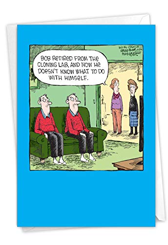 Cloning Lab - Funny Retirement Greeting Card With Envelope (4.63 X 6.75 Inch) - Fun Retirement Congratulations Card From All Of Us - Cartoon Farewell Card For Men, Business Coworker C6362Rtg-Us #TOP27