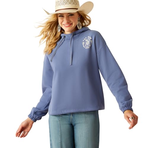 ARIAT Women's Essential Hoodie, Coastal Fjord, X-Small at Amazon
