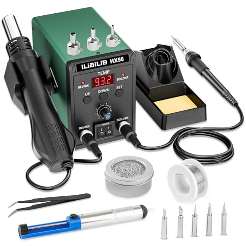 ILIBILIB 700W Soldering Station 2 in 1 SMD Hot Air Rework Station