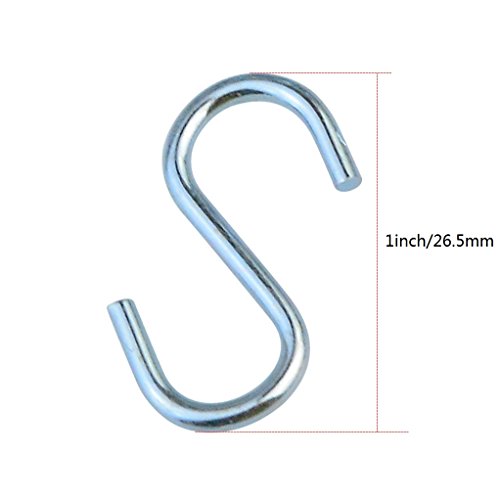 Nydotd 180 Pcs 1 Inch S Hook Connectors, Mini Metal S-Shaped Wire Hook Hangers Christmas Ornament Hooks For Diy Crafts, Hanging Jewelry, Key Chain Ring And Tags, Pet Name Tag, Wood Circles #TOP1