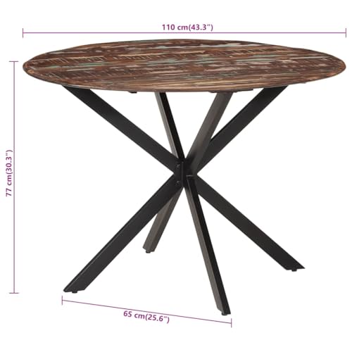 Table de salle à manger ronde 110 cm pour optimiser l'espace sans compromis - 4