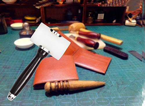 Woniutch 12-Ounce Mallet For Leathercraft Leather Carving Hammer Working Mauls With Nylon Head And Wooden Handle(T Head) #TOP4
