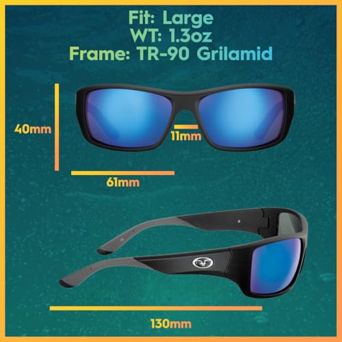 Image of Flying Fisherman Triton Polarized Bifocal Sunglasses with Built-In Readers 1.5, 2.0, 2.5 | Impact Resistant