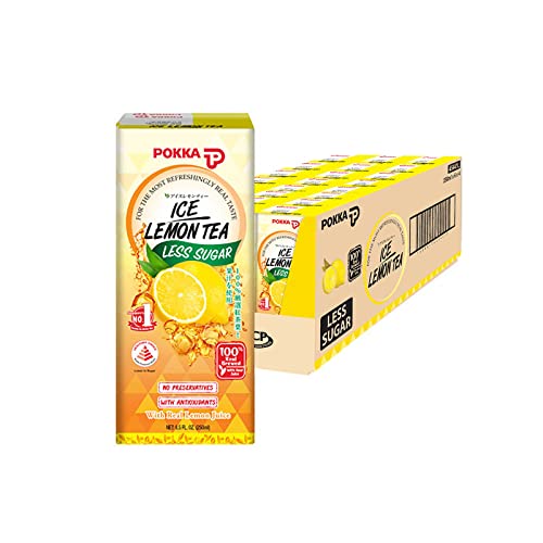 POKKA Ice Lemon Tea Less Sugar 24 x 250ml