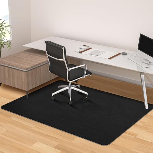 Image of Office Chair Mat for Hardwood Floor - Anti-Slip Floor Protector, Desk Chair Mat, Low-Pile Rug, Gaming Rolling Chair Mat,Multi-Purpose Floor Protector for Office Chair (Black, 36X48 in)