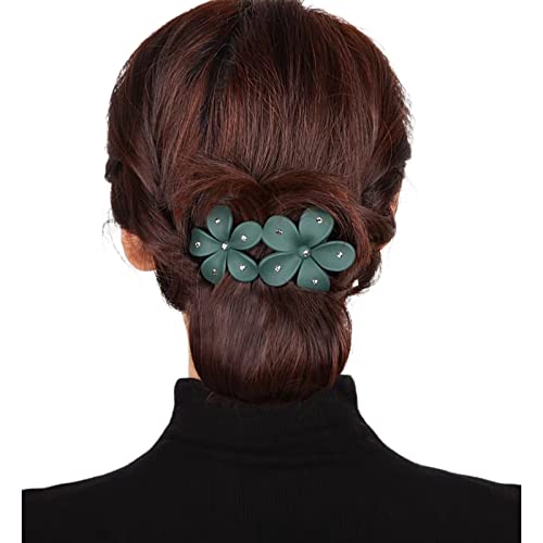 Ypkia Flower Hair Clip, Large Hair Clips, Women's Hair Clip with Crystal Flower, Matt, Duckbill Shape - Image 3