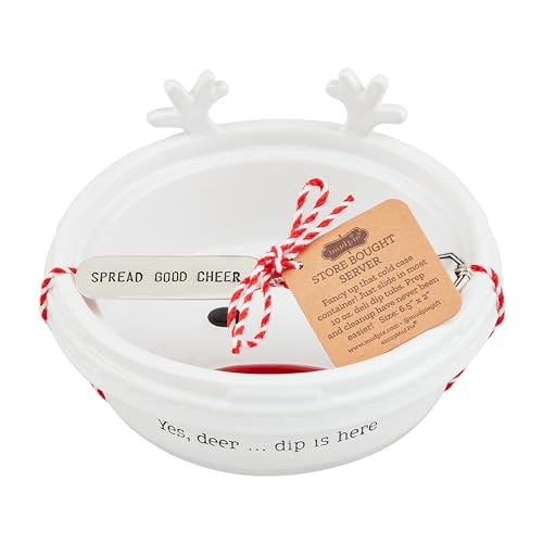 Mud Pie Store Bought Container, Deer, dish 2 inch x 6 1/2 inch dia | spreader 5 1/2 inch Mud Pie Store Bought Container, Deer, dish 2 inch x 6 1/2 inch dia | spreader 5 1/2 inch