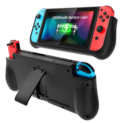 NEWDERY External Battery Case for Nintendo Switch, 10000mAh Backup Charger Case Support PD