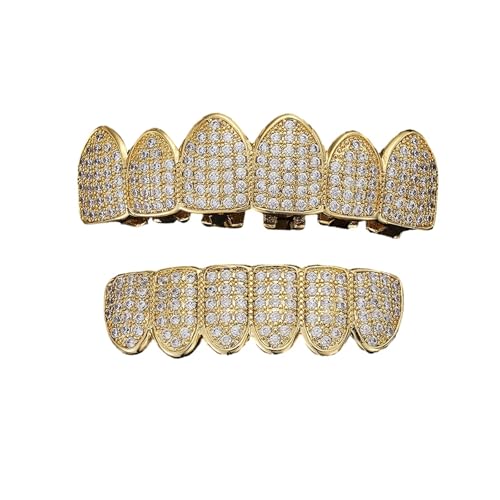 Grillz de diamante para fiestas de cosplay y disfraces de rapero en la cultura urbana actual