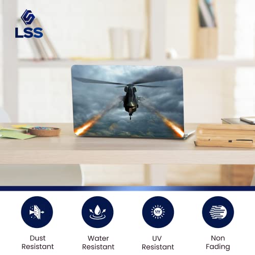 Image of LSS 15 15.6 Inches Laptop Notebook Skin Sticker with 2 Wrist Pads - Reusable Cover Protector Vinyl Sticker Cover Decal Fits 13 inch - 16 inch HP Asus Acer - Firing Military Plane Pattern