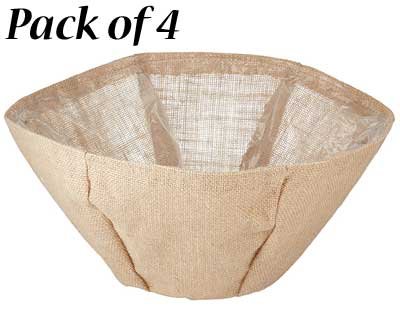 BestNest Pack of 4 Panacea 83502 Round Burlap Liners, 14" Dia. Each