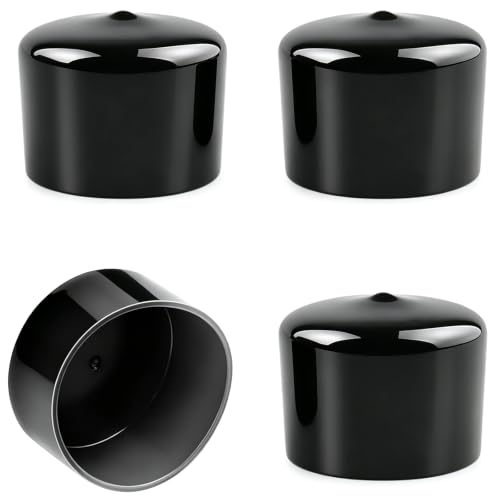 FDXGYH 4 Pcs 1.98-Inch Bearing Bars Cover Bearing Rubber Caps (Black)