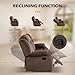INZOY Manual Loveseat Recliner Sofa with Padded Armrest, Wall-Hugger 2 Seat Reclining Love Seat Couches with Overstuffed Back, Double Seater Reclining Chair for Living Room Theater Seating, Brown