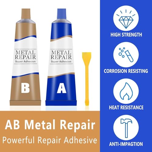 Image of PAXCOO Metal Repair Agent Magic Solder Glue Industrial High Temperature Resistant Liquid Metal Welding Filler for Casting Defect Repair Agent for Repairing Fuel Tanks, Pipes, Metal Radiator Waterproof