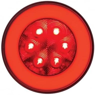 United Pacific 37132B Brake/Tail/Turn Signal Light, 21 LED 4" "Glo, Red LED/Red Lens