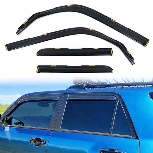 DEWHONETE in-Channel Window Visors Rain Guards Fit for 2010-2024 Toyota 4Runner Extra Durable Window Deflectors Rain Guards Vent Visors Sun Shades 4Pcs