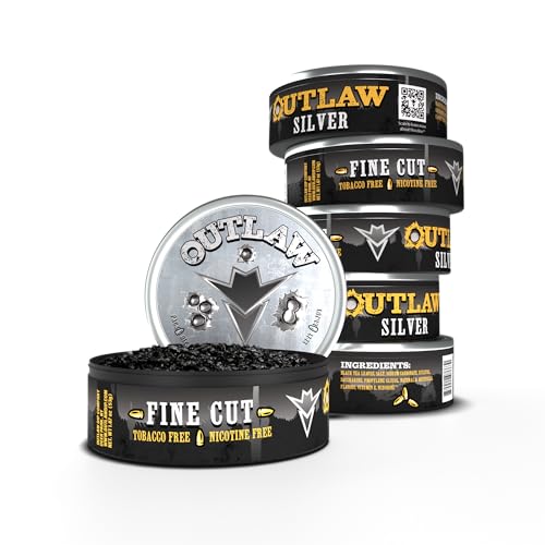 Outlaw Silver FINE Cut - 6 Pack - Tobacco & Nicotine Free Snuff
