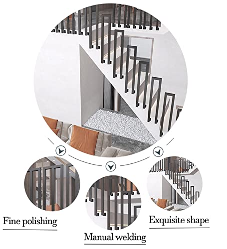 Rambarde escalier fer forgé noir de 75 cm de forme en U - 6