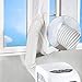 AirLock Window Seal for Portable Air Conditioner, 400 cm Flexible Cloth Sealing Plate Window Seal with Zip and Adhesive Fastener for Mobile Air-Conditioning Units