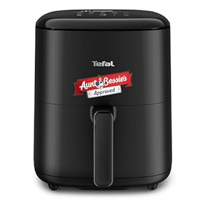 Tefal Easy Fry Max Digital Air Fryer, 5L, 10in1, Uses No Oil, Air Fry, Extra Crisp, Roast, Bake, Reheat, Dehydrate, 6 Portions, Non-Stick, Dishwasher Safe Baskets, Black EY245840