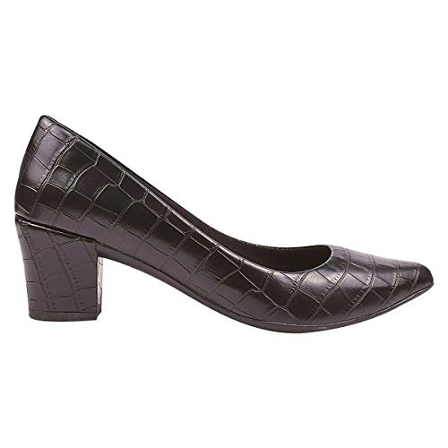Sapatilha Feminina Scarpin Nude Bico Fino Eleganteria Tamanho:35;Cor:Preto