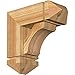 Ekena Millwork 6"W x 14"D x 14"H Legacy Arts and Crafts Rough Sawn Bracket w/Offset Brace, Western Red Cedar