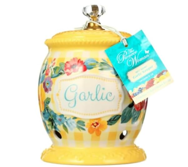 Garlic Holder Keeper Fresh Saver White Plastic Container Fridge Kitchen