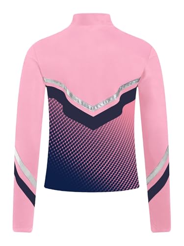 CHICTRY Kids Girls Fleece Long Sleeve Jacket Full Zip Horse Riding Thermal Coat Figure Skating Jacket Outerwear4