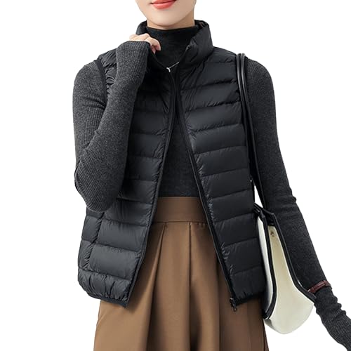 Veste en duvet sans manches pour femmes gilet bouffant d'hiver