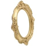 DIYEAH Marco de Fotos Vintage Pequeño de Yeso Repujado Color Azul Marco Decorativo para Escritorio y Exhibición Accesorio Fotográfico Retro para Manicura y Decoración