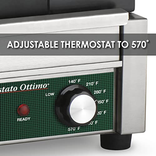 Waring Commercial WFG300T Dual Flat Panini Grill with Timer, 240-volt