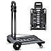 Produktbild HUIHONG Hand Truck Tragbarer Klappwagen Mit 360 ° -Universalrad Flacher Gepäckwagen Mit Ausziehbarem Tragbarem Klapphandwagen Aus Edelstahl