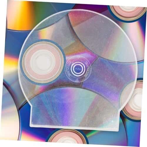 Estuche de CD redondo de plástico rígido transparente con cierre a presión 6