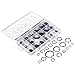 225Pcs C Clip Circlip Snap Ring Retaining Fastener Hardware Set Kit for Machine Vehicle Durable Alloy Steel Rubber Multi Size Assortment for Automotive Industrial Use