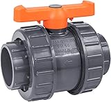 IrrigationKing RKBV3O Double Union PVC Ball Valve Slip/Weld, 3