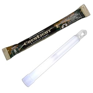 Cyalume Military Grade White Glow Sticks – Premium Bright 6” ChemLight Emergency Glow Sticks with 8 Hour Duration (Bulk Pack of 10 Chem Lights)