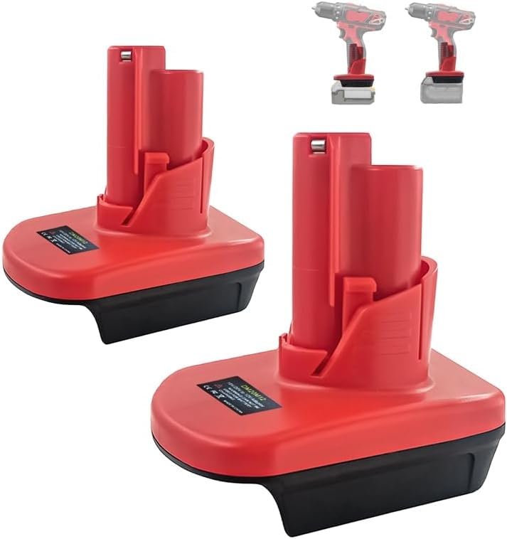 URUN 【Upgraded】 Set of 2 Battery Adapter for Milwaukee M18 to M12, for Dewalt 20V Battery Adapter Converter to Milwaukee 12V Power Tools