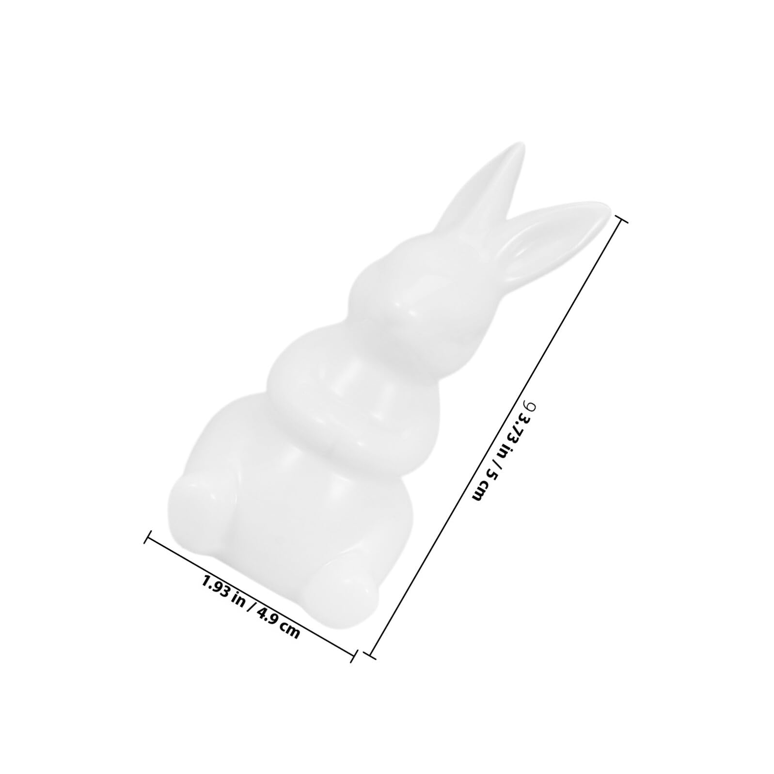 PACKOVE 5pezzi Statuine Coniglietti in Ceramica Bianca Decorazioni Artistiche da Tavolo per Casa e Ufficio Ornamenti Delicati Pasquali e Regali Originali
