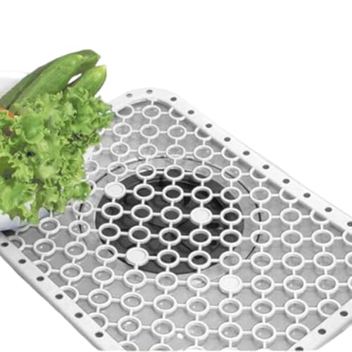 Ouliget Grid Sink Mat for Kitchen Sink,Kitchen Home Basics Scratch Anti-Slip Sink Protector,Dish Drying Mat for Dishes and Glassware,Draining Pad for Vegetable Fruit Washing