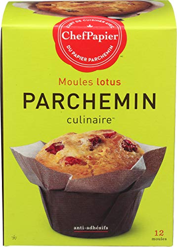 Cápsulas de papel loto Paper Chef de 12 pz: horneado antiadherente perfecto