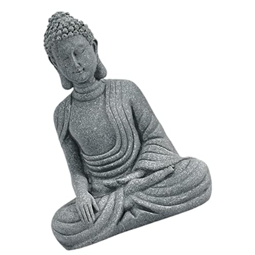 Wooneky 4Pcs Buddha Statue Ornament Outdoor Decor Desktop Decor Outdoor Decorations Bonsai Decor Garden Decors Balcony Decor Sandstone Office Chinese Style Display Outdoor Statues #TOP1