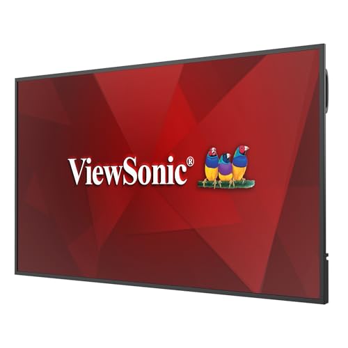 Image of ViewSonic CDE6531 65 Inch 4K UHD Commercial Display with 500-nit Brightness, 5000:1 Contrast Ratio, OPS Slot, 8GB RAM, 32GB Storage, 16W Dual Speakers, WiFi Slot, HDMI, USB A, and USB C Inputs