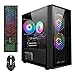 STGAubron Gaming PC Computer Desktop, Intel Core i5 up to 3.6G, Radeon RX 560 4G, 16G RAM, 512G SSD, WiFi 6, BT 5.0, RGB Fan x 3, Windows 11 Home